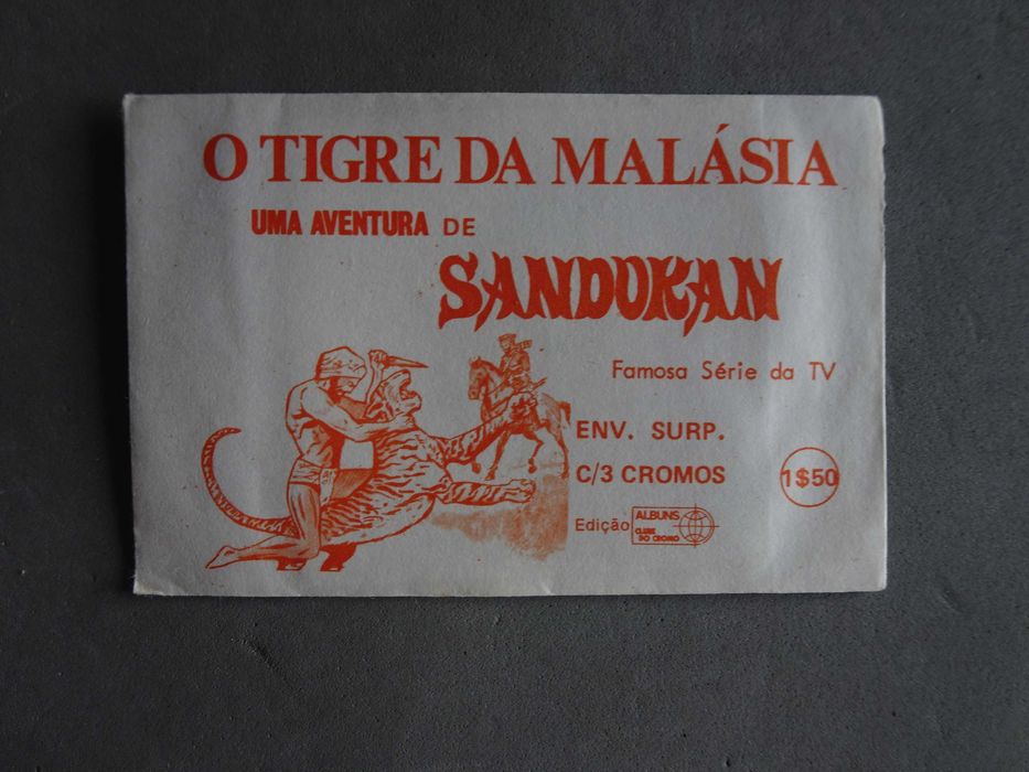 Carteira de cromos fechada O Tigre da Malásia Uma aventura de Sandokan