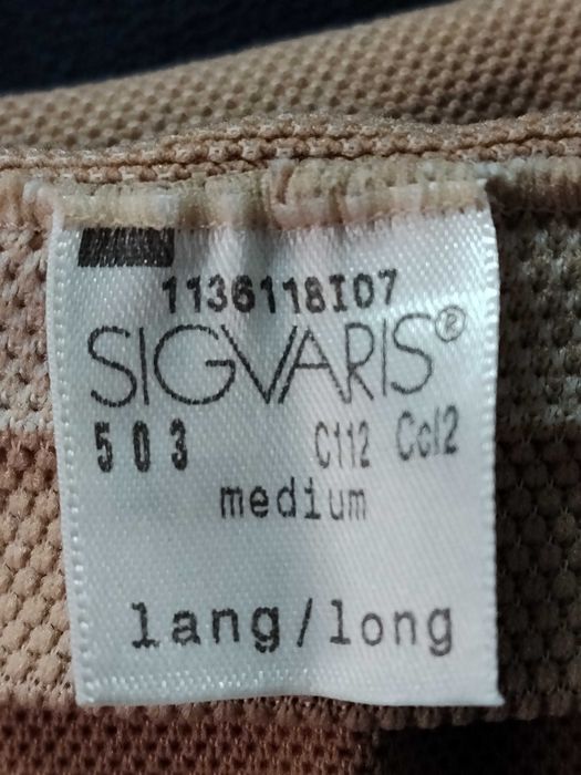 Гольфы компрессионные SIGVARIS(Швейцария),размер M, компрессия 2,нюанс