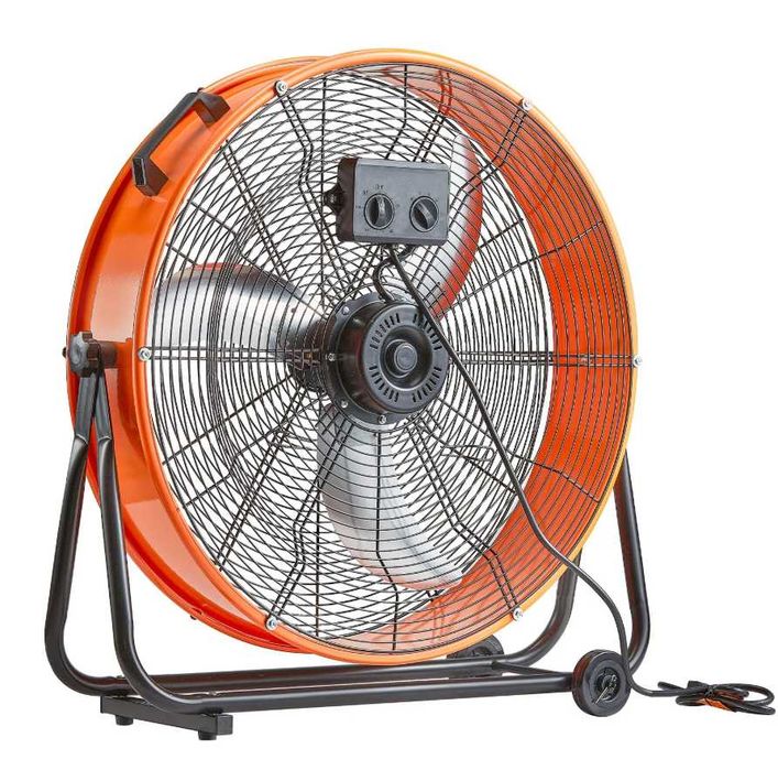 Ventilador de Tambor, Ventilador de Chão, Ventilador Industrial de Chão Inclinável para Armazém, Oficina, Fábrica