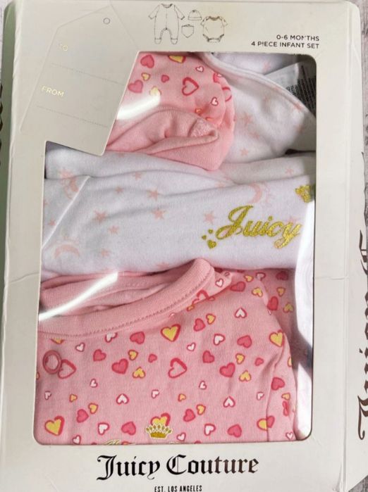 Juicy Couture Розовый  подарочный набор из 4 предметов
