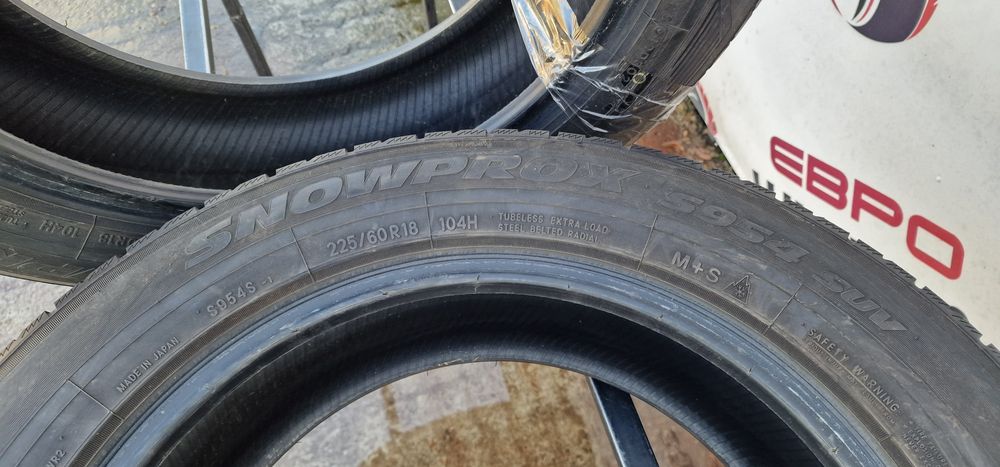 Зима 225/60/R18 6.7 мм 2шт Toyo Snowprox Колеса Шини Резина Склад