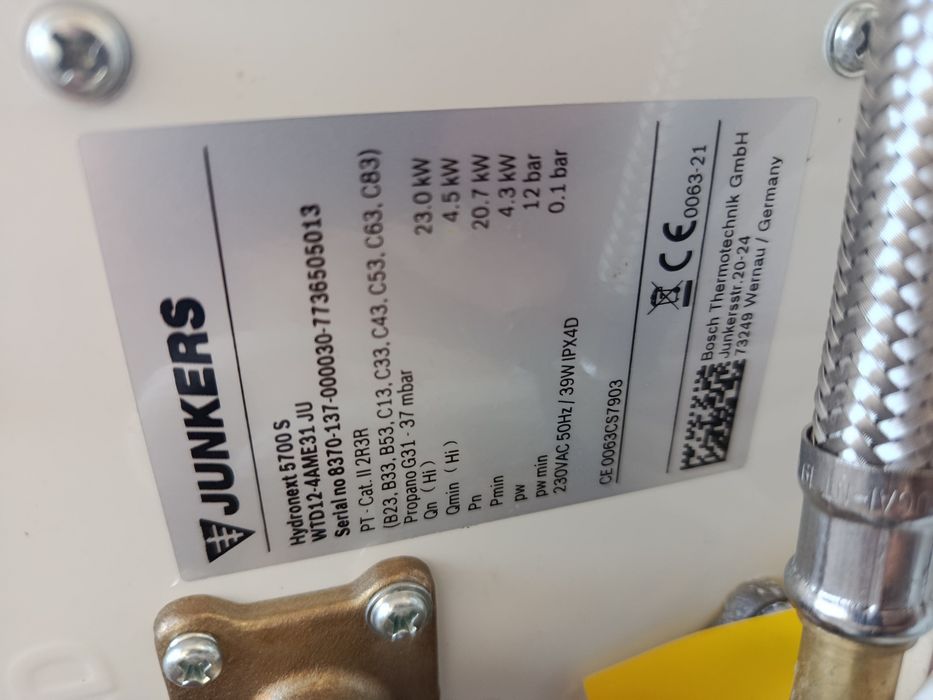 Esquentador Junkers Hydronext 5700S
