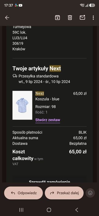 Koszula chłopięca next 98
