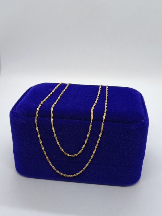 Łańcuszek singapur ze złota, złoto pr 375