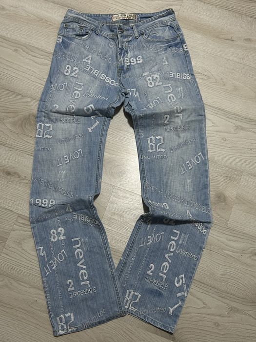 Fishbone vintage baggy jeans flared
