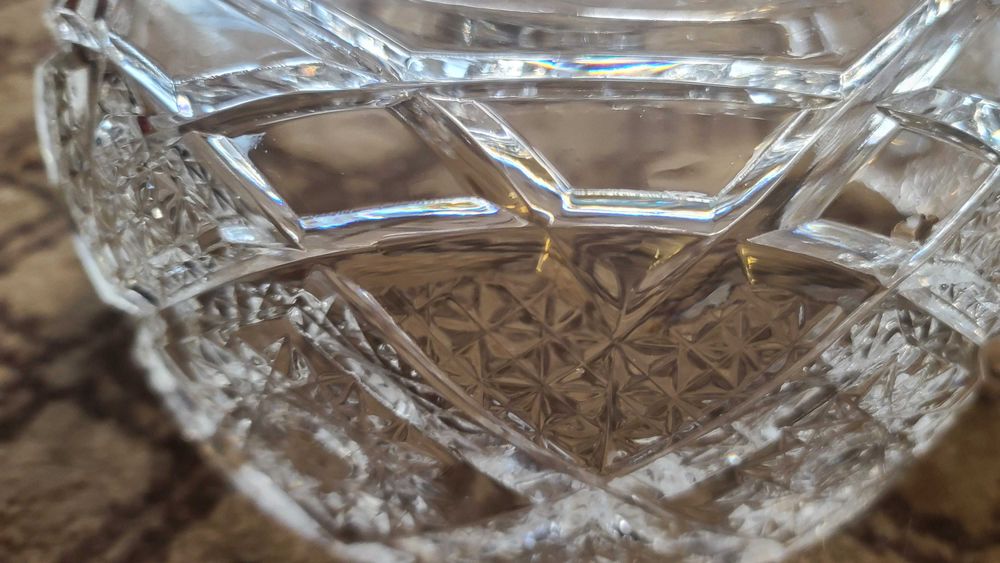 Столова ваза хрусталь на 1,25 літри рисунок діаметр 15 см висота 11 см