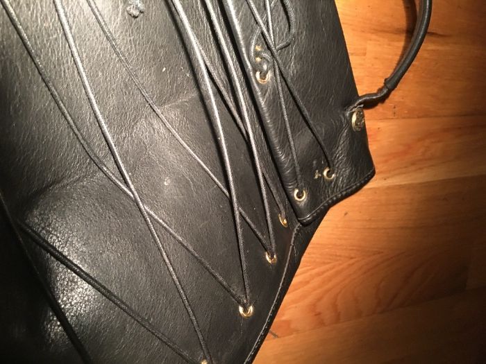 Mala de senhora em pele, azul escura, Spazio Team, Fitness Club