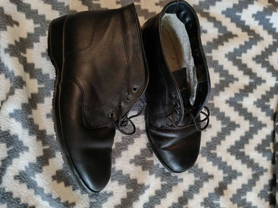 Шкіряні чоботи на холодну осінь, зиму Італія, 37р., 24 см