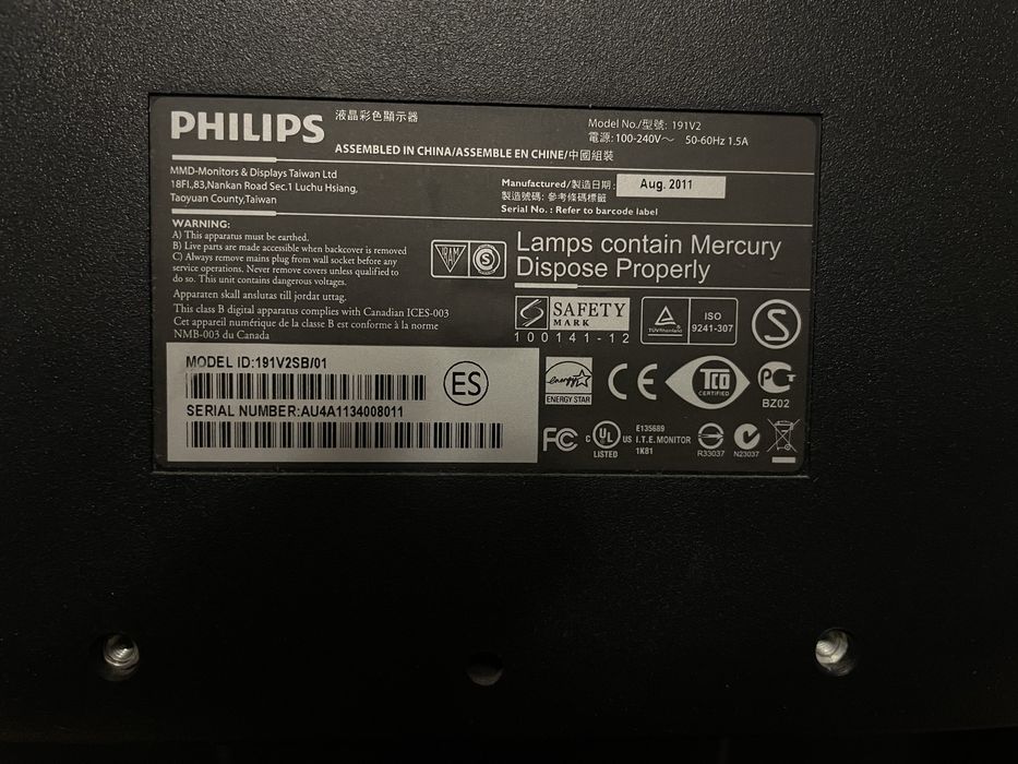 Монитор   Philips 191v2 60hz