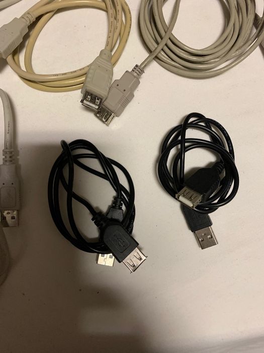 Extensão Cabo USB + Cabos USB/Mini USB