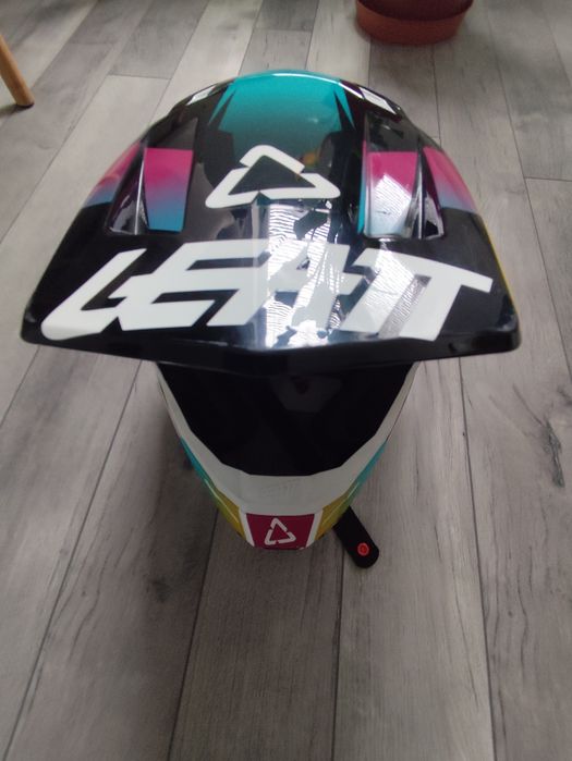 Kask cross LEATT MOTO 8.5 V22 AQUA (+GOGLE VELOCITY 5.5) roz "M"