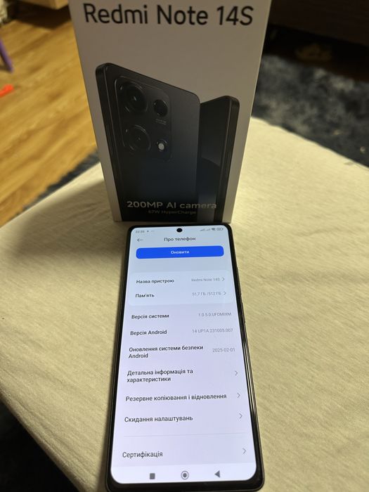Телефон Redmi Note 14 S 12 /512 GB