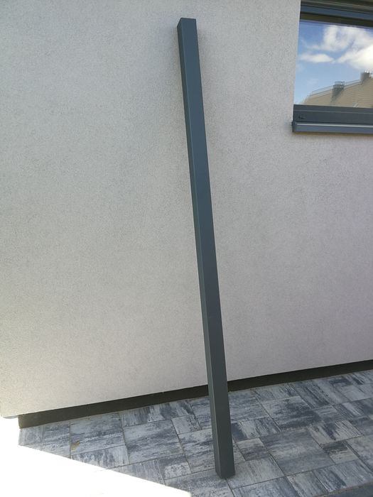 Słupek ogrodzeniowy 80x80mm ocynk grafit 2,3m brama furtka