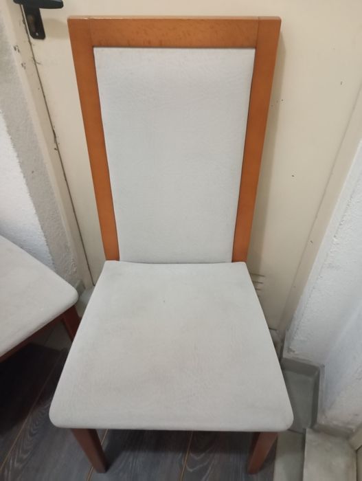 Conjunto 4 Cadeiras Madeira de Cerejeira com Tecido Curtisan