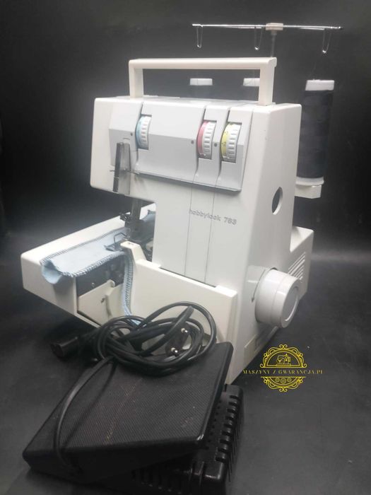 OVERLOCK Pfaff 3.4, nitkowy jeans, dresówka, bawełna