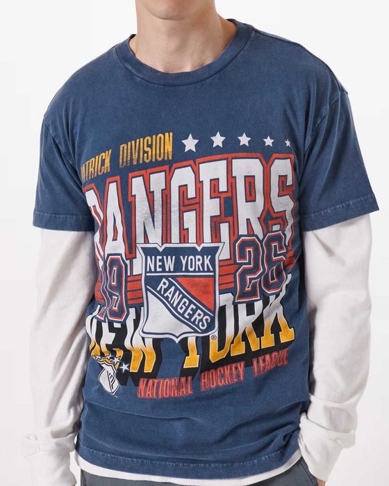 Футболка Abercrombie & Fitch с хоккейным принтом (M,L) Оригинал