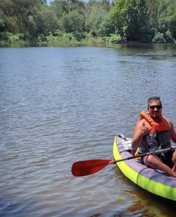 Kayak Insuflável / Conjunto Caiaque para 2 Pessoas com Remos e Bomba /