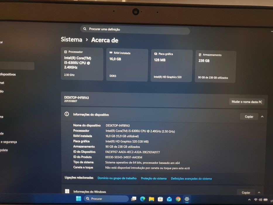 Portátil Lenovo Thinkpad T560 (Recondicionado)