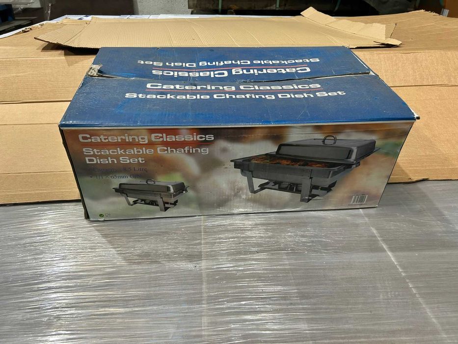 Prato Chafing com tampa rebatível