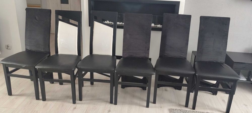 Krzesła 6 sztuk eko skóra