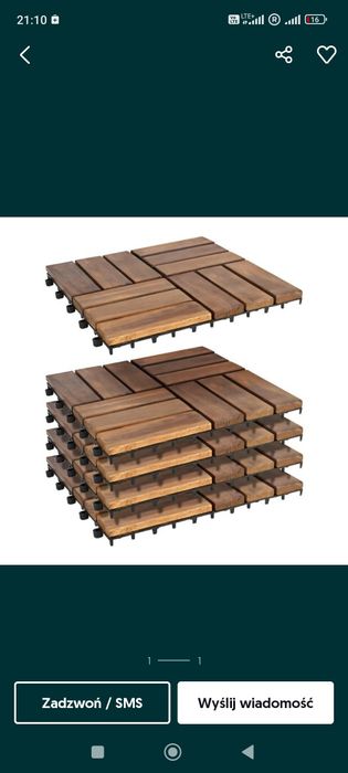 Płyty drewniane na taras, trawe