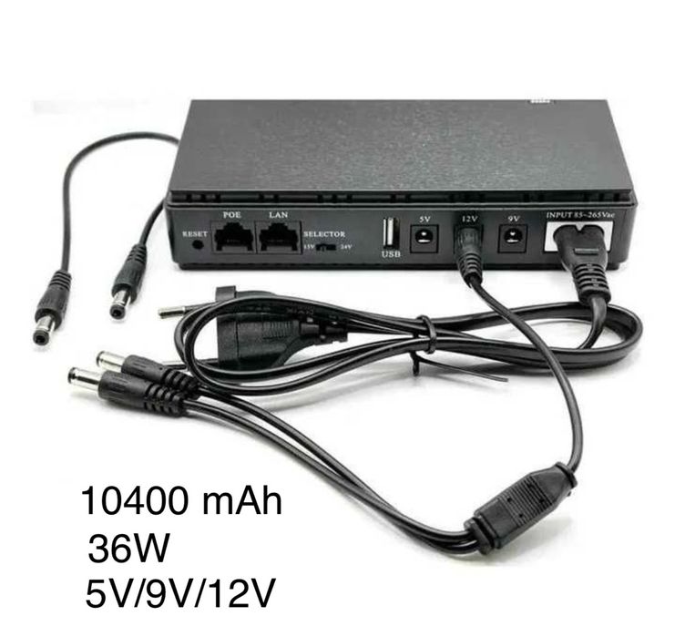 ОчікуєтьсяДБЖ UPS для роутера 10400 mAh, DC1018P, DC1036P