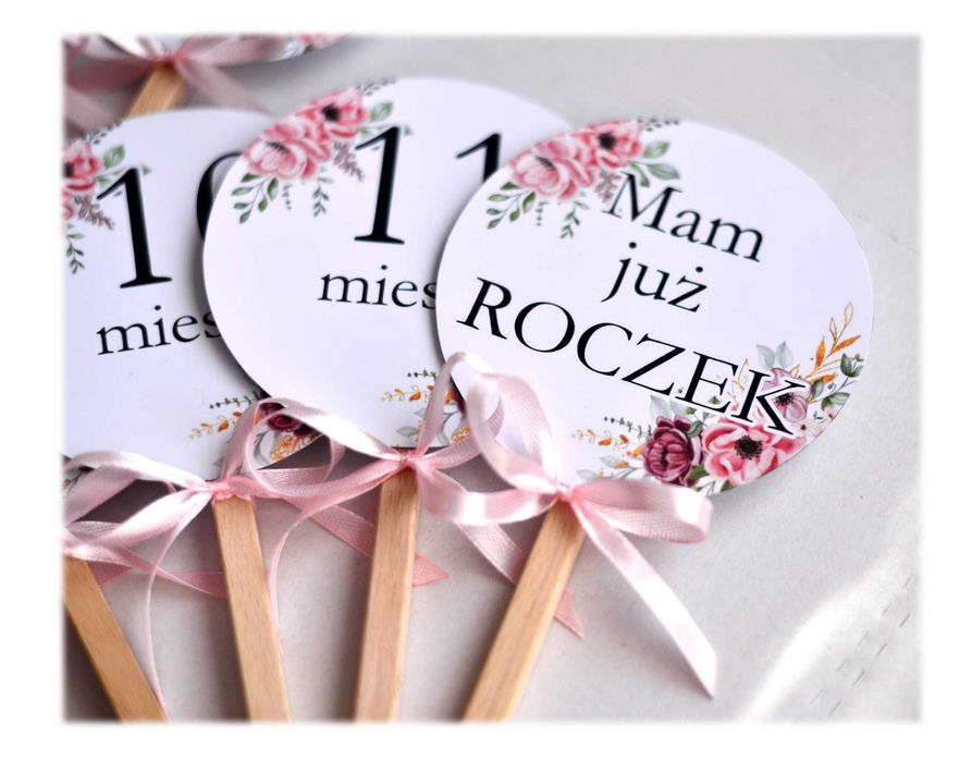 SUPER tabliczki do zdjęć dla dziewczynki.Prezent na BABY shower