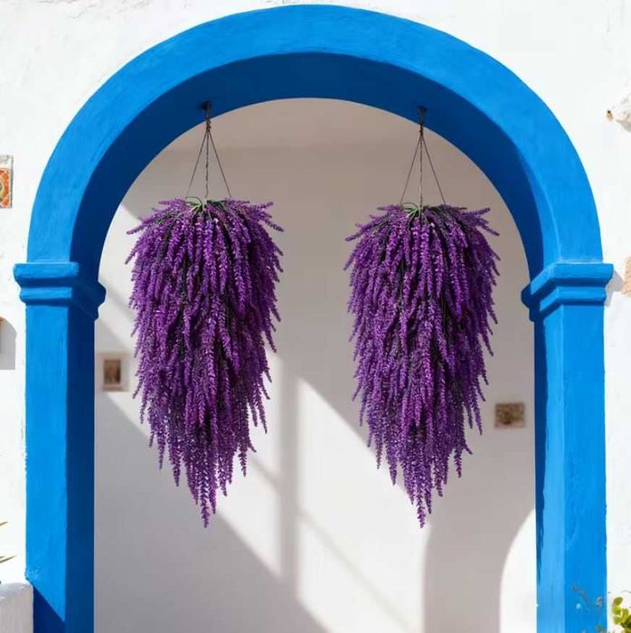 4 SZT 78cm Sztuczne Kwiaty WISTERIA PNĄCZE WRZOSY Bluszcz Wiszące h271