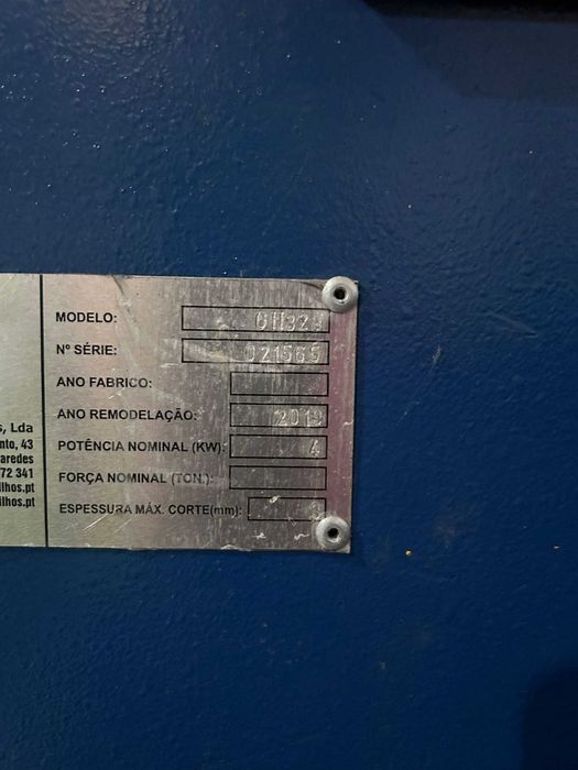 Guilhotina Guifil de 2 metros
