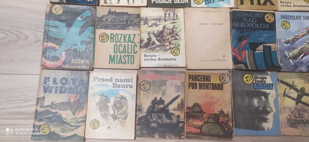 "Żółty tygrys" Zestaw tomików 23 książki tygryski  II wojna światowa