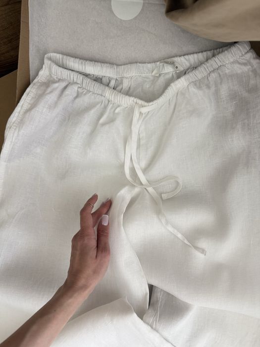 Штани zara 100% льон м