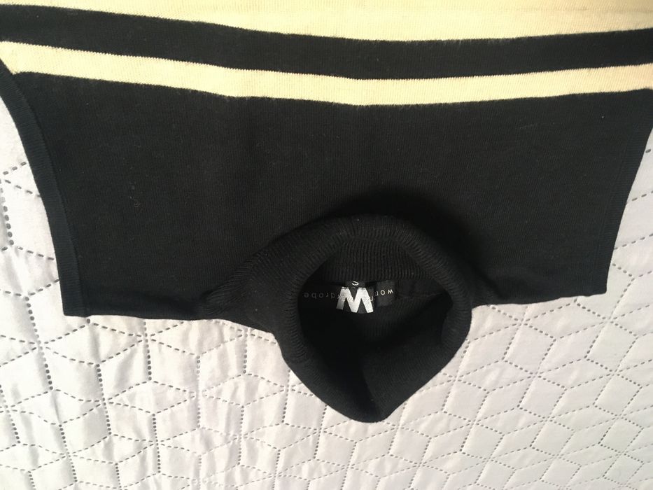 dzianinowy golf bez rękawów S