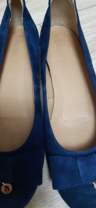 Niebieskie  baleriny skora rozmiar  38