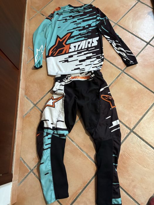 Equipamento fato motocross enduro cross moto alpinestars mota
