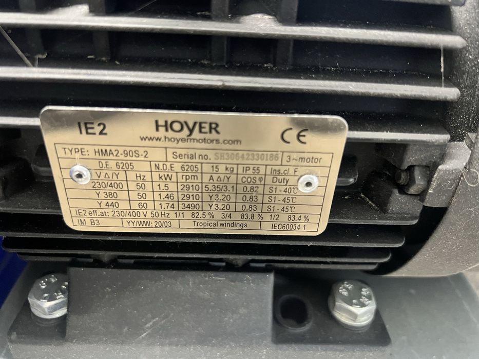 Silnik Hoyer typu HMA2-90S-2 o mocy 1,5 kW