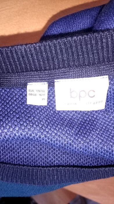 Sweter z okrągłym dekoltem męski młodzieżowy geometryczne wzory S/M