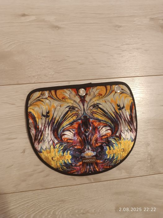 Klapka pokrywka farbotka mała kolorowa wzorek