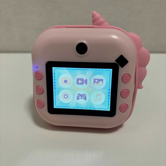 Фотоапарат принтер дитячий з миттєвим друком Єдиноріг рожевий рулони