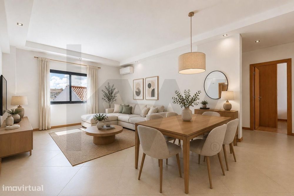 Apartamento T2 para Arrendamento no Seixal com Vista Rio, Parqueamento