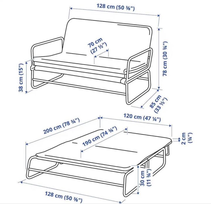 Sofá cama como novo mal foi usado