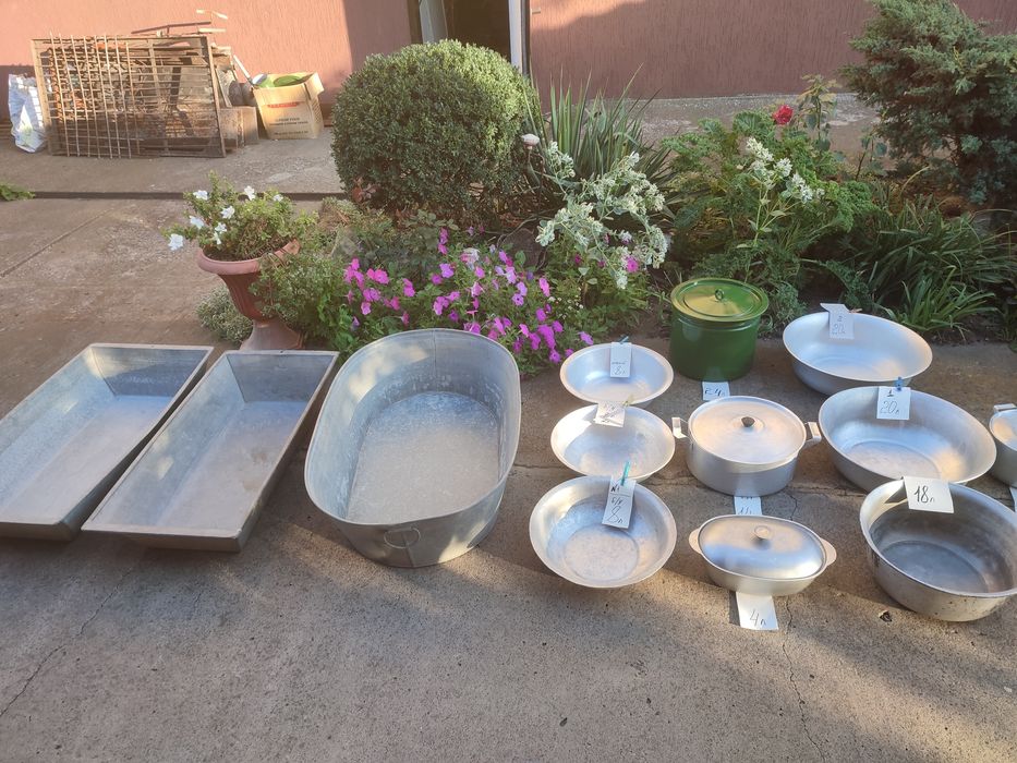 Алюминиевый таз 8, 18, 20 л, кастрюля 14 л,24л, корыто,балея,утятницал