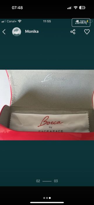 Markowe  etui na okulary lakier. renomow. firmy Bocca by Face a Face