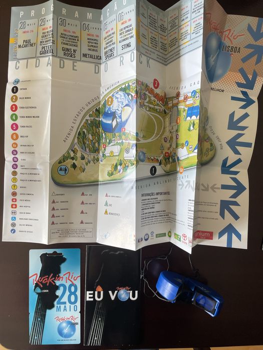 Bilhetes 1.ª edição Rock in Rio 2004