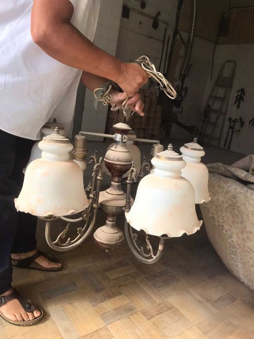 Antique candelabrum lamp