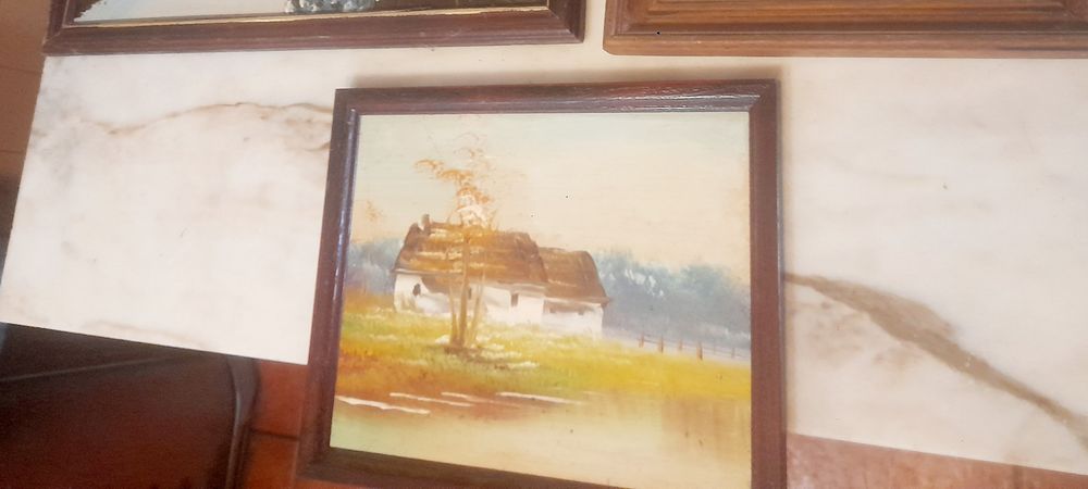 Conjunto de 2 Quadros Pinturas a Óleo