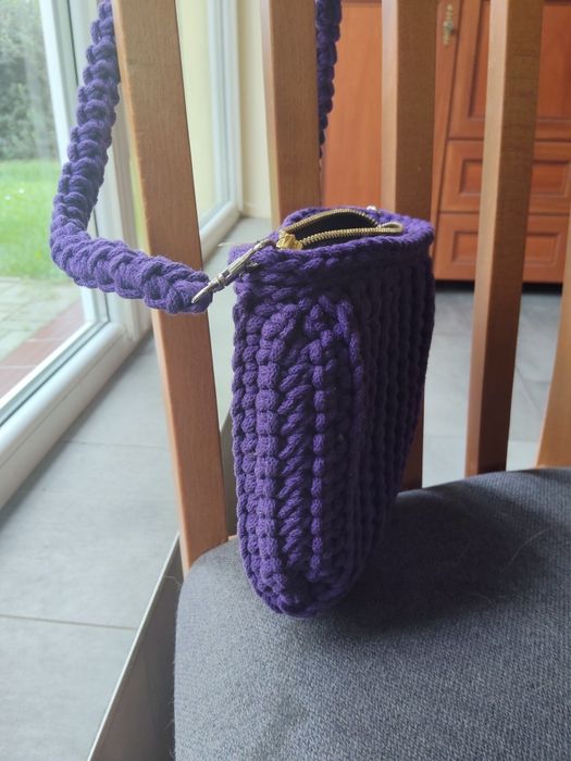 Fioletowa torebka handmade – ręcznie robiona