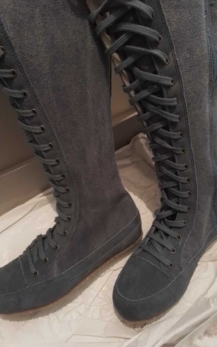 Чобітки бавовняні з замшею,р 37