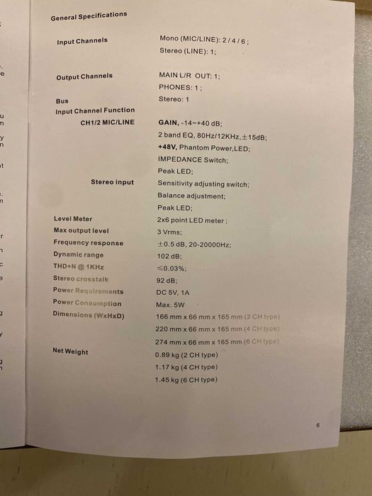 Weymic SE-60 profesjonalny mikser USB XLR Bluetooth