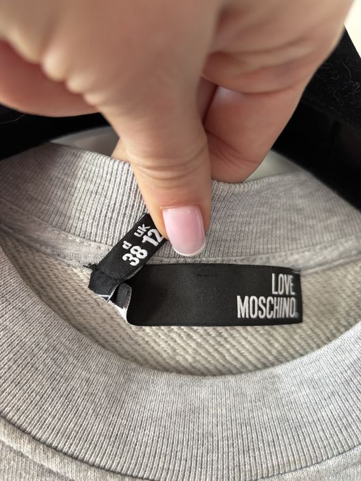 Love Moschino szara bluza dresowa 12 38/40 oryginał