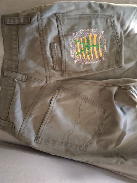 Calça sarja 36 castanha